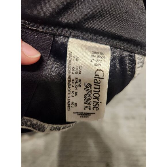 Glamorise Sport Bra 1066 40J No Bounce Cami Style Black - Picture 3 of 3